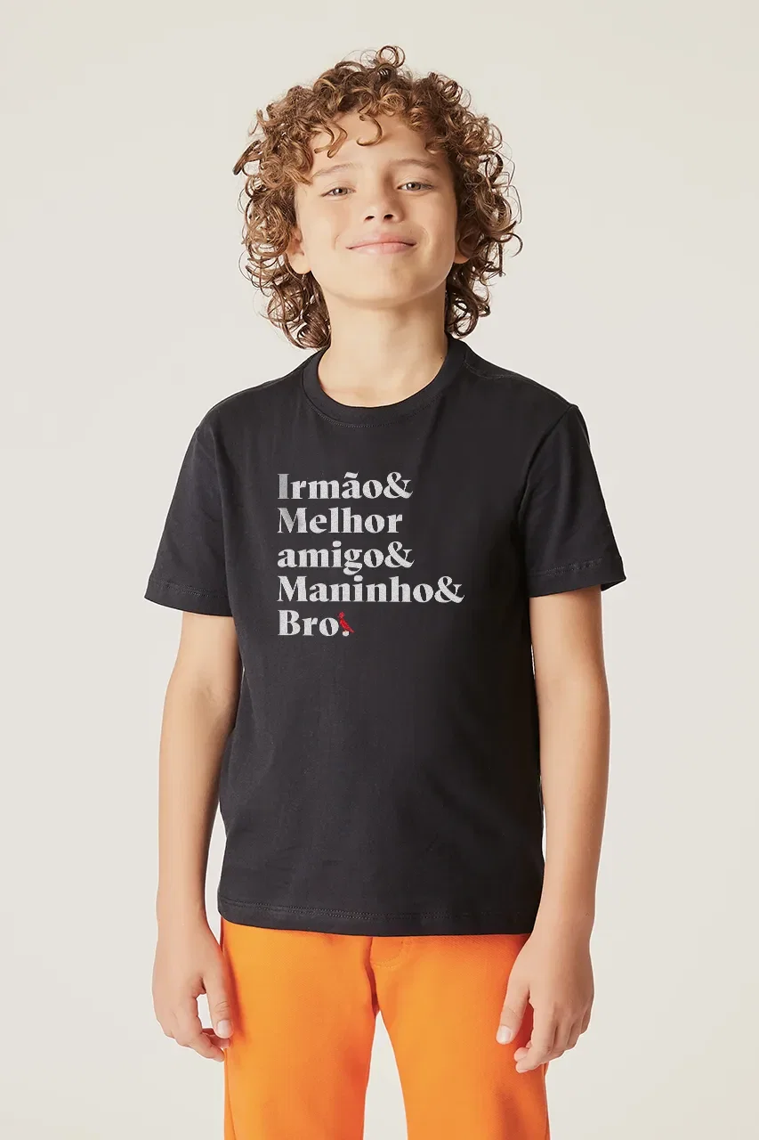 Camiseta Mini Estampada Irmao Eee