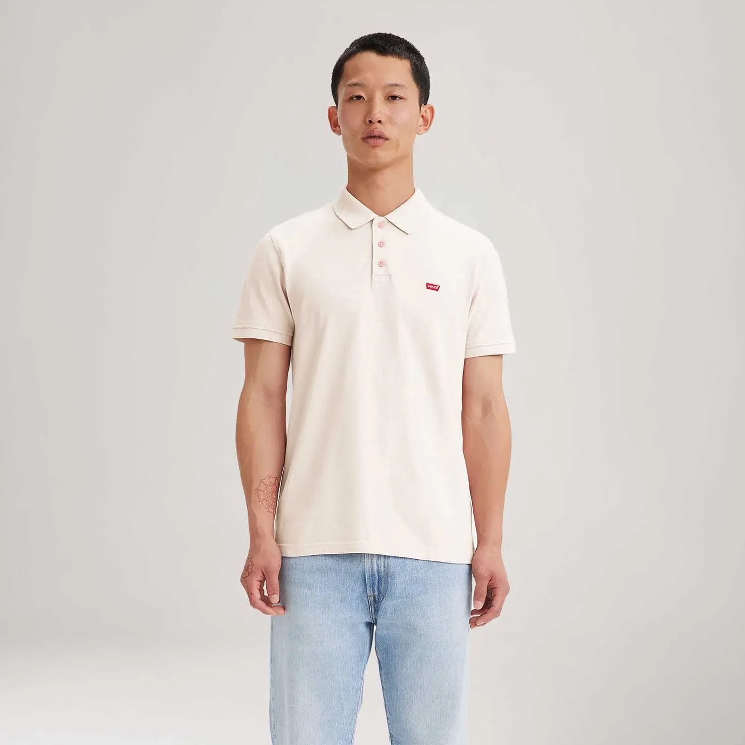 Polo Levi's® Housemark Vermelho Manga Curta — imagem 1