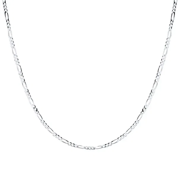 Corrente Prata Masculina Fígaro 45cm 1,2mm