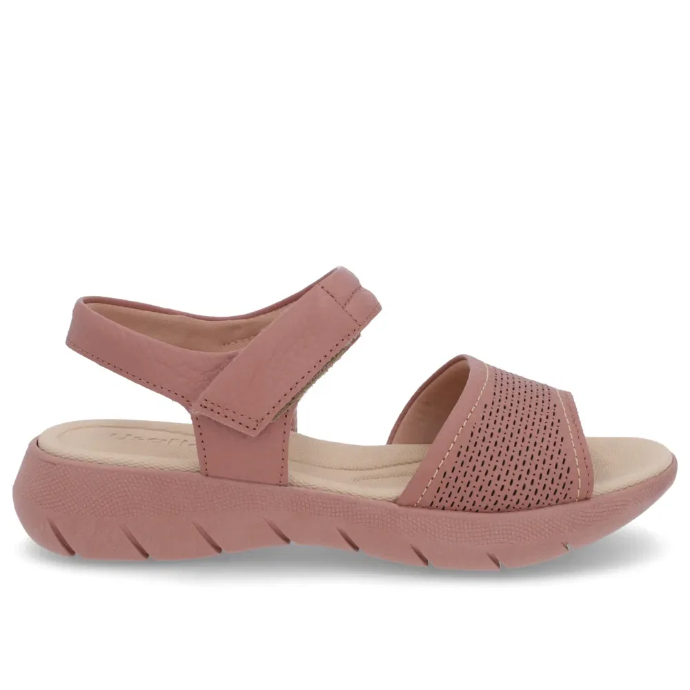 Sandália Plataforma Couro Rosa Vintage Fecho-Flex — imagem 1