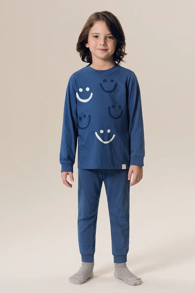 Conjunto Infantil Homewear Camiseta Com Brilha no Escuro e Calça Malha