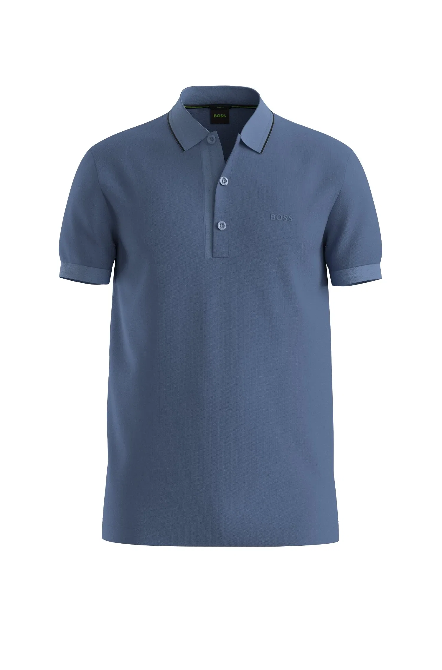 Polo Slim Fit Em Algodão Piqué Com Logo Tonal — imagem 1