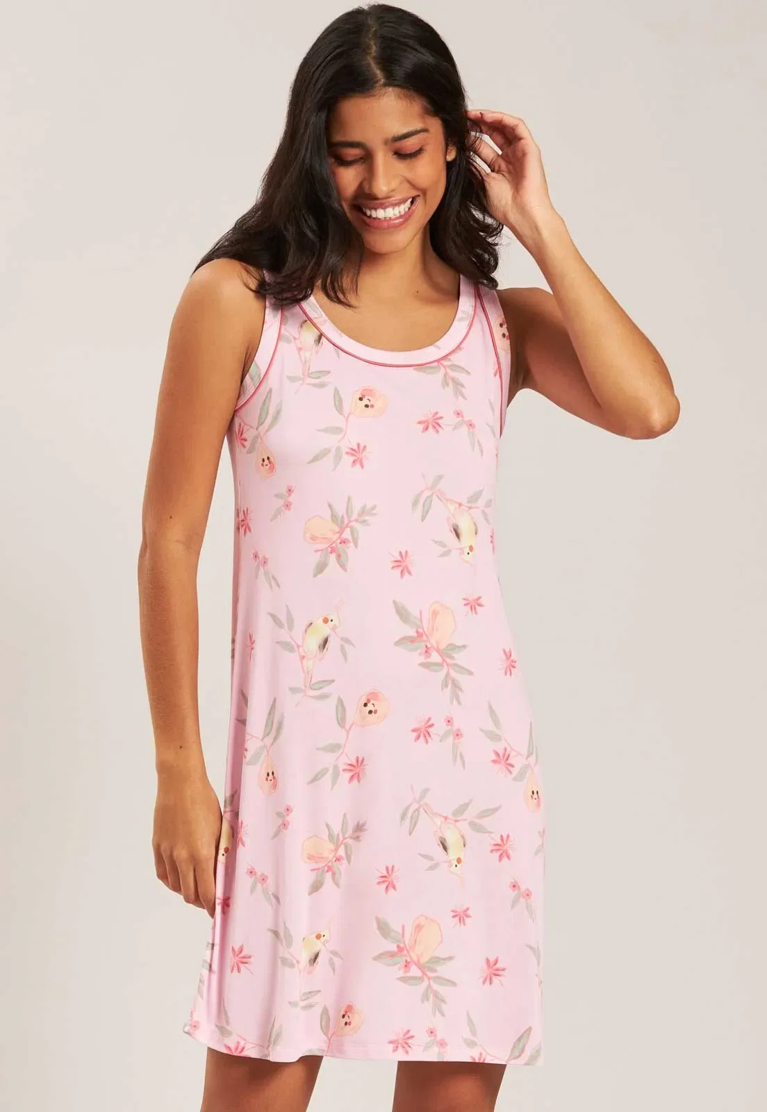 Camisão Regata De Microfibra Baunilha
