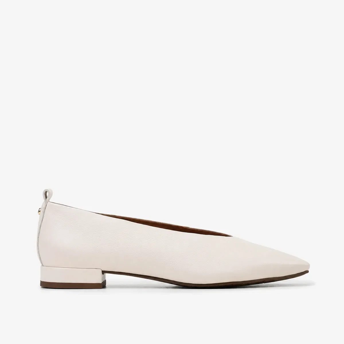 Sapatilha Off White Algodão Couro