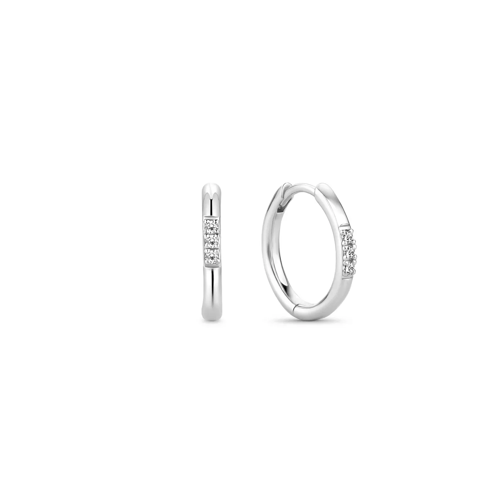 Brinco Life Shine em Prata 925 com Pedras Incolores
