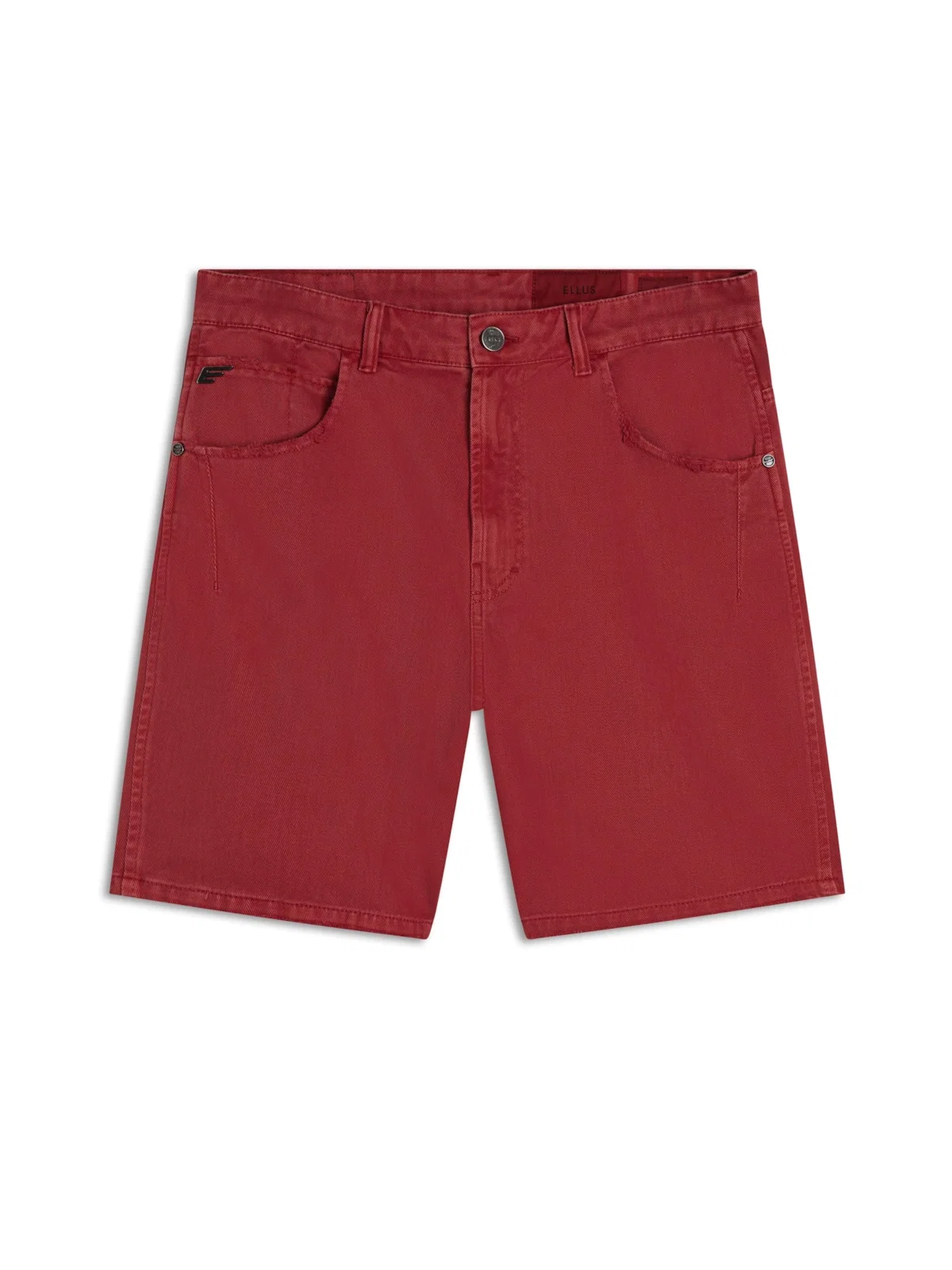 Bermuda White Denim Urban Vermelho