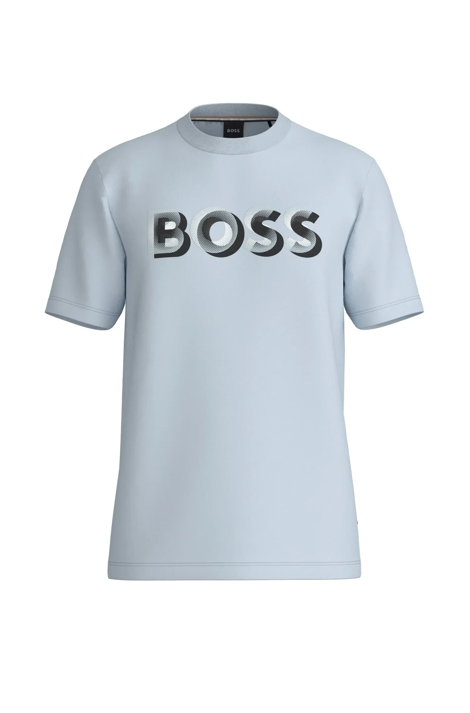 Camiseta De Algodão Mercerizado Com Logo