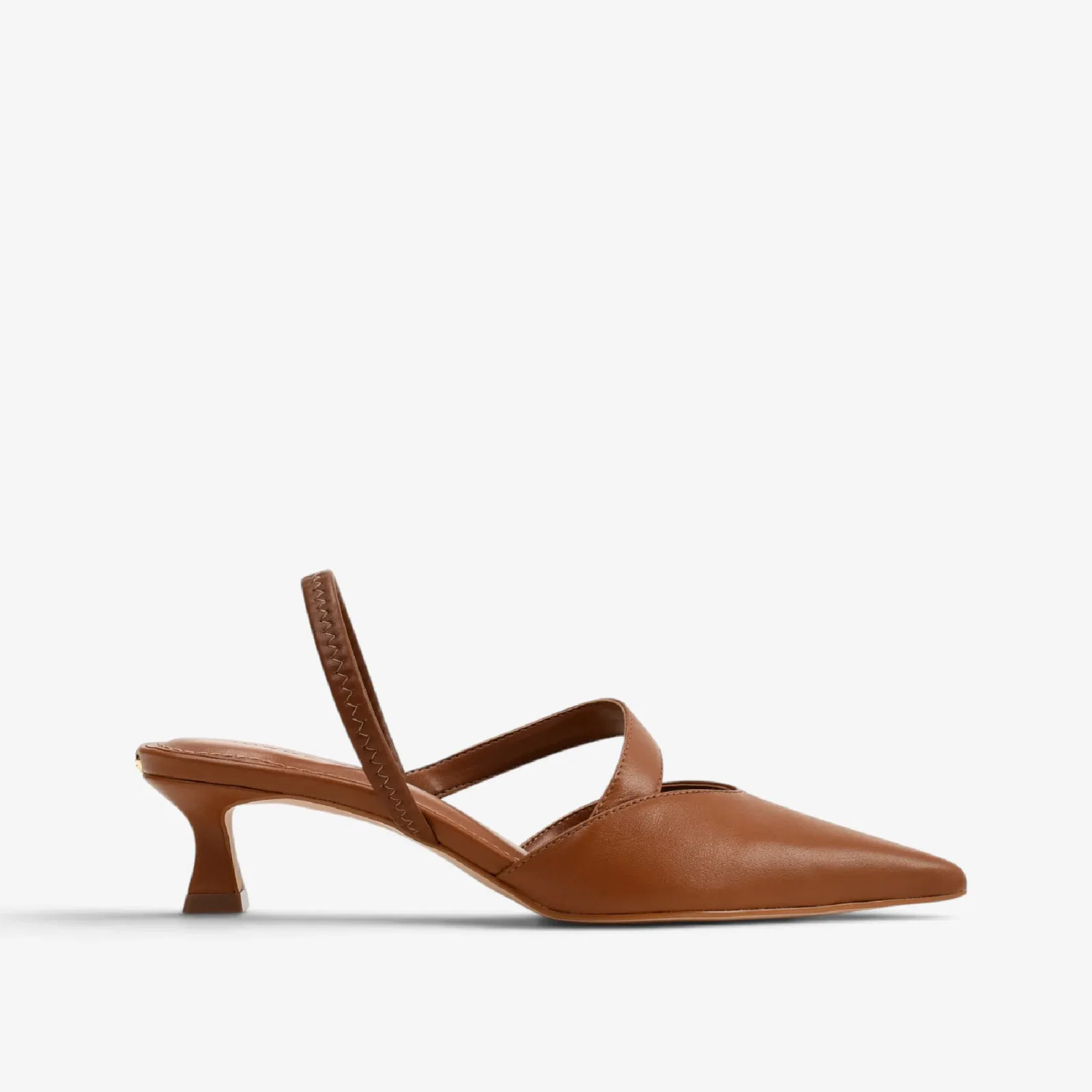 Slingback Caramelo Mascavo Couro