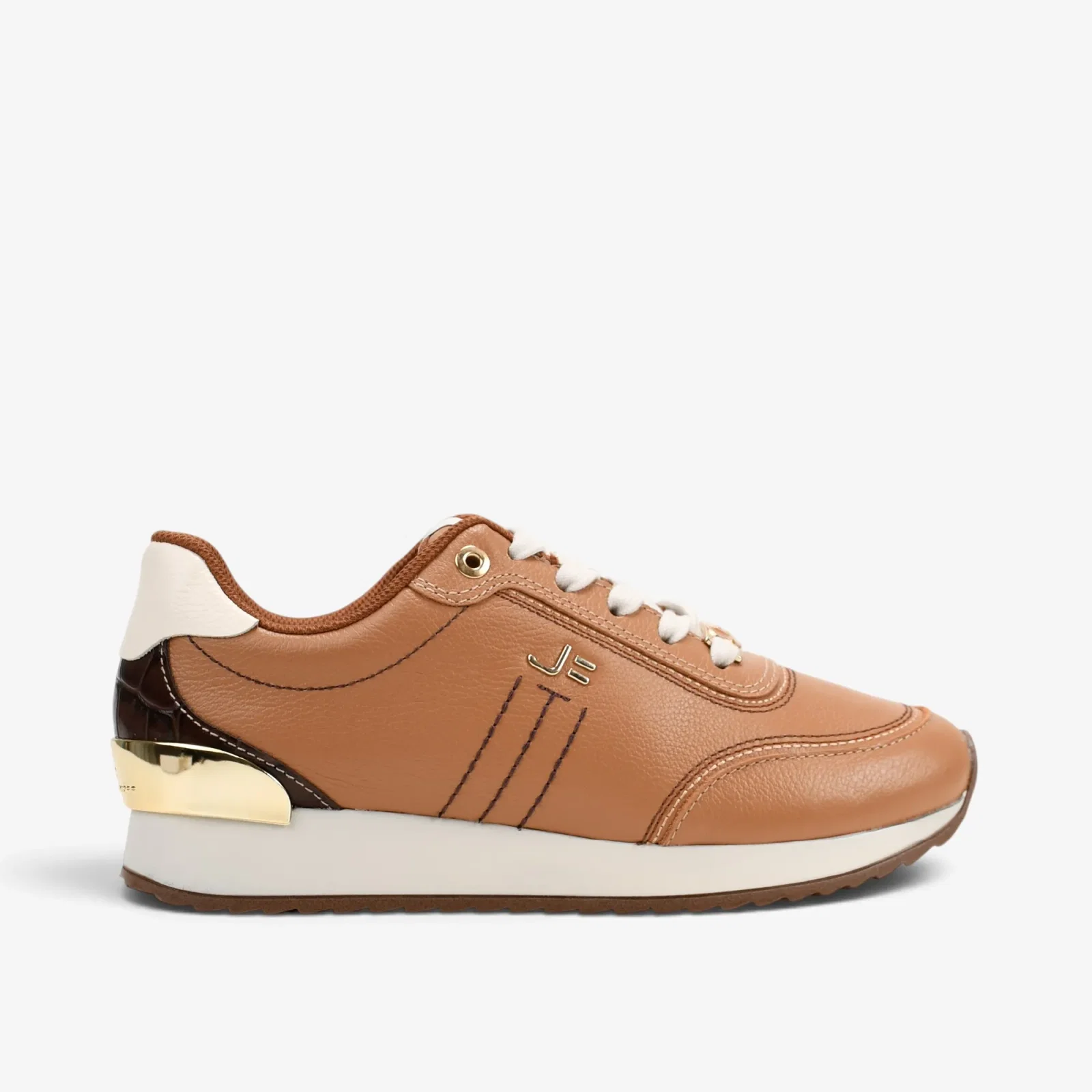Tênis Jogger Caramelo Trigo Couro — imagem 1