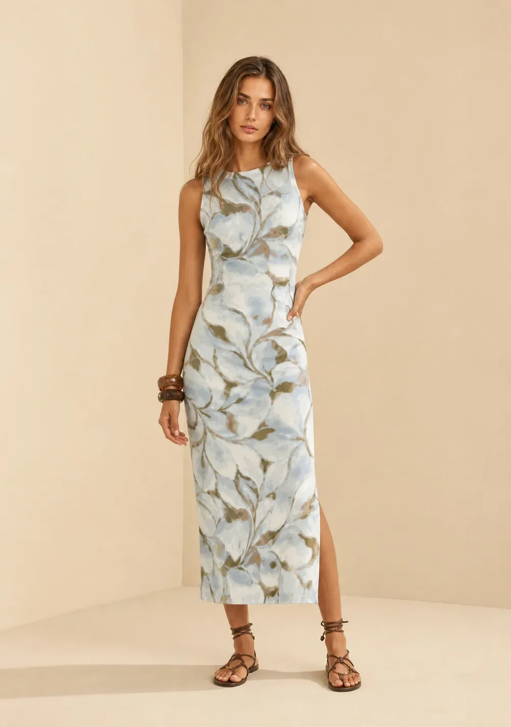 Vestido Midi Instinto Marrom
