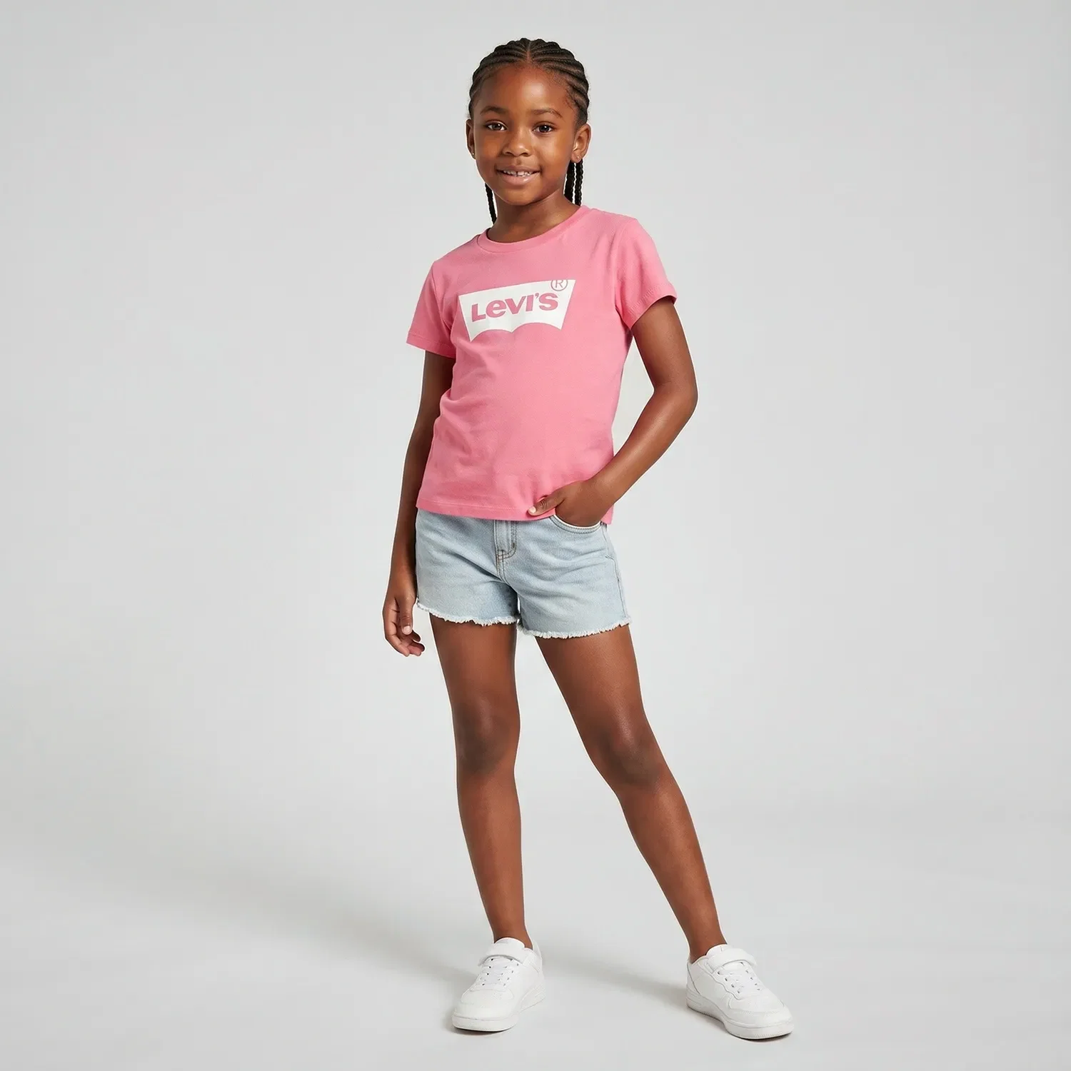 Camiseta Levi's® Infantil Batwing Rosa