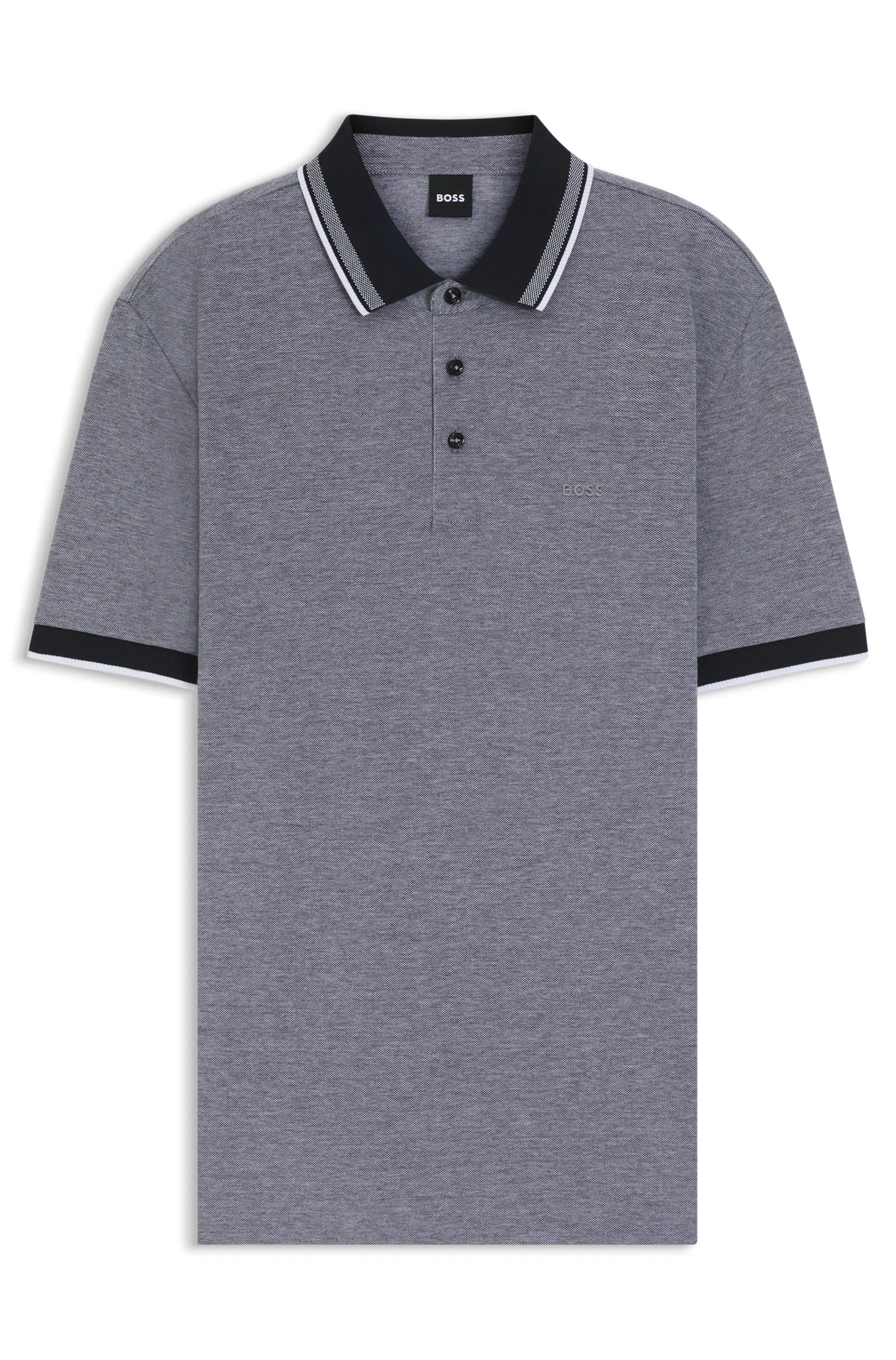 Polo De Algodão Piqué Oxford Com Detalhe De Logo — imagem 1