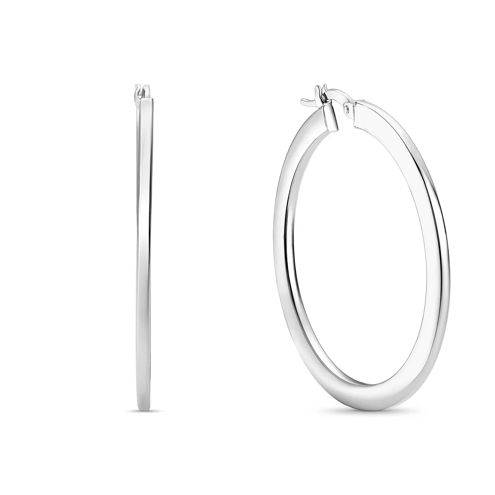 Argola em Ouro Branco 18k, 30mm