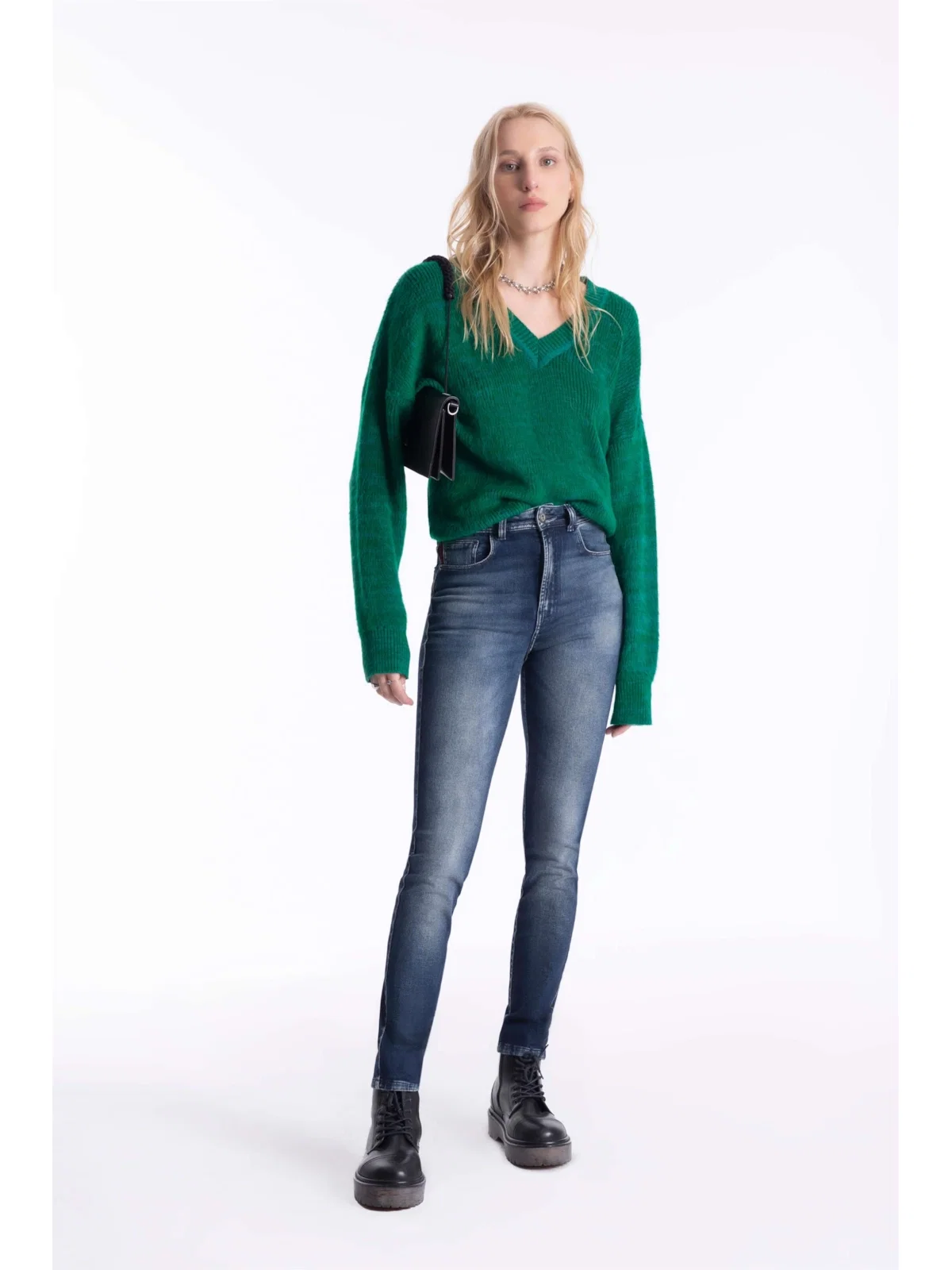 Calça Sea Elastic Hiper Skinny Lav.Medio C/ Grampos — imagem 1