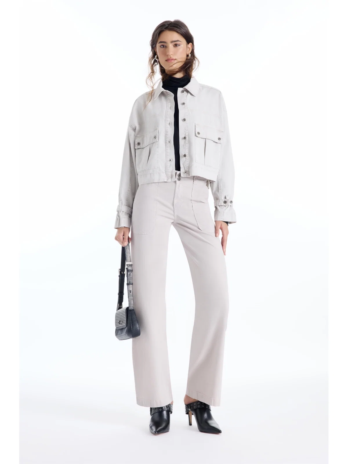 Calça Power Wide Leg Carpinteiro Silver