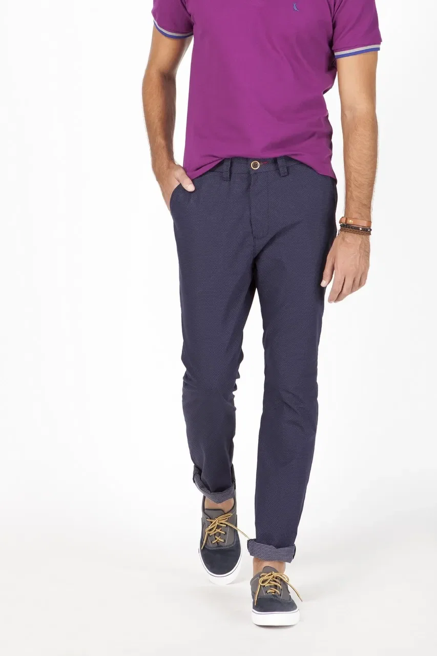 Calça Casual Poá Maquinetada
