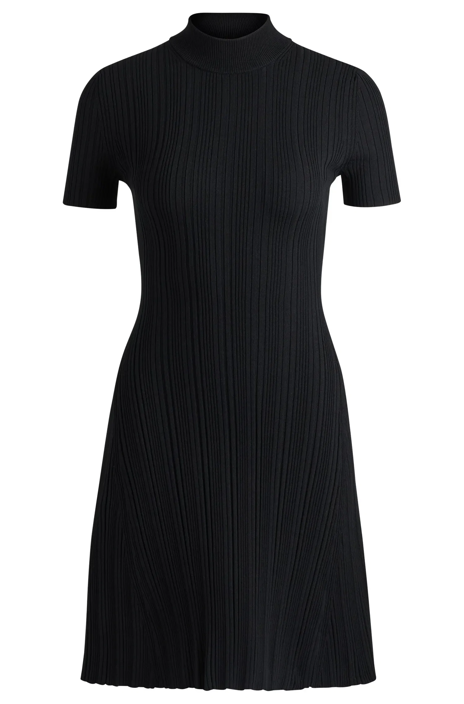 Vestido Com Caimento Descontraído Em Crepe De Costela Irregular — imagem 1