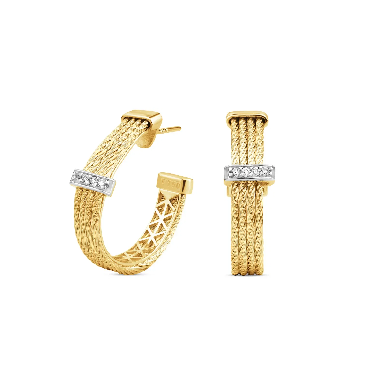 Brinco Royale em Ouro Amarelo 18k com Diamantes 0,08ct, 25,17mm — imagem 1