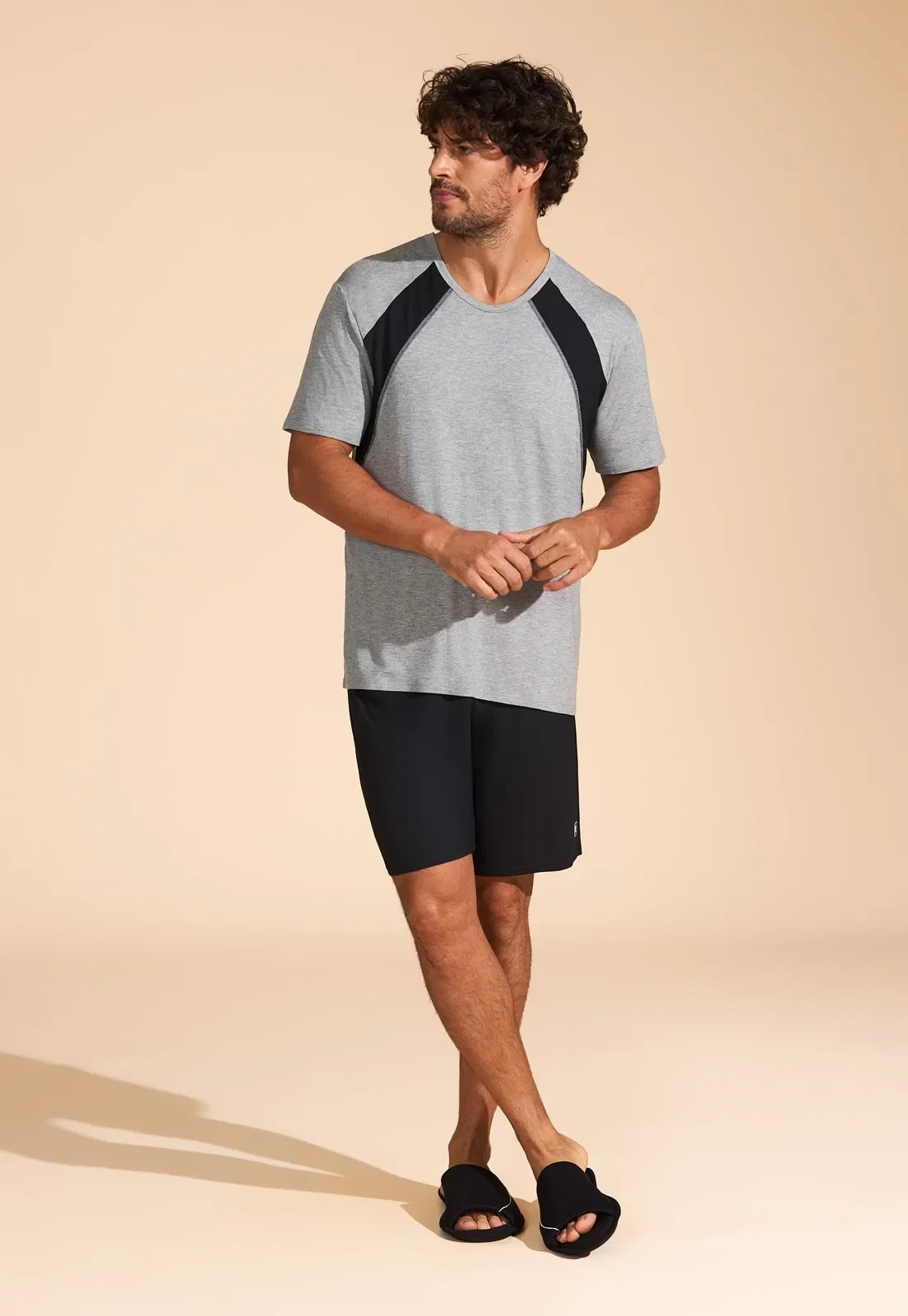 Pijama Manga Curta de Viscose Stretch Recco — imagem 1