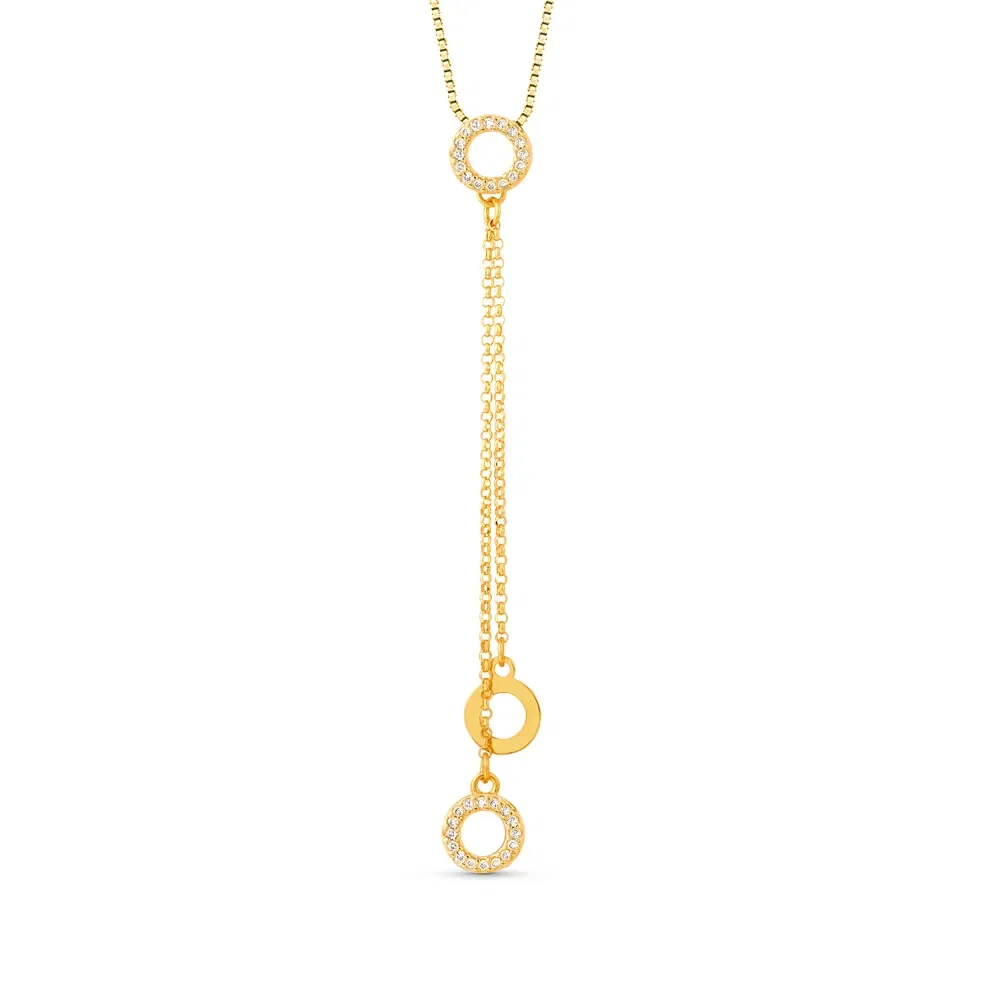 Pingente Gold Circle em Ouro Amarelo 18k com Diamantes, 55mm — imagem 1