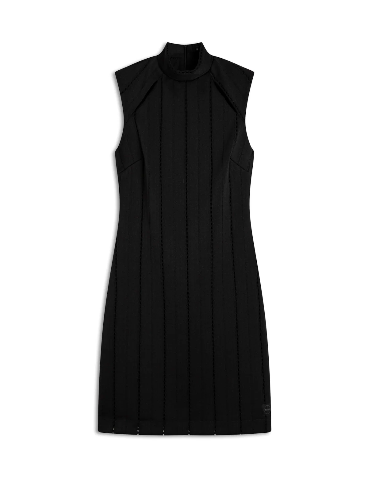 Vestido Slim Back Neckline Preto