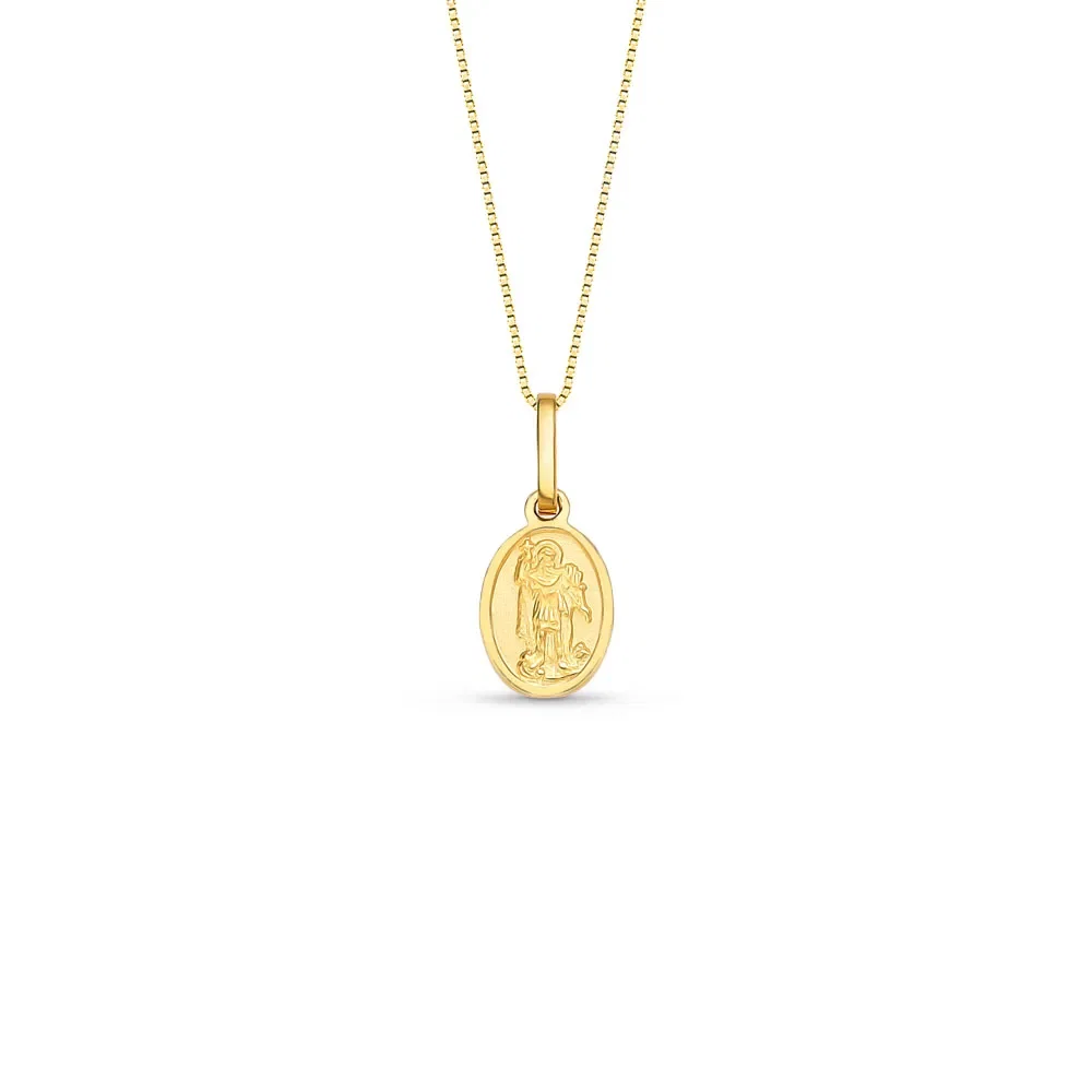 Pingente Medalha Santo Expedito em Ouro Amarelo 18k, 13.5mm — imagem 1