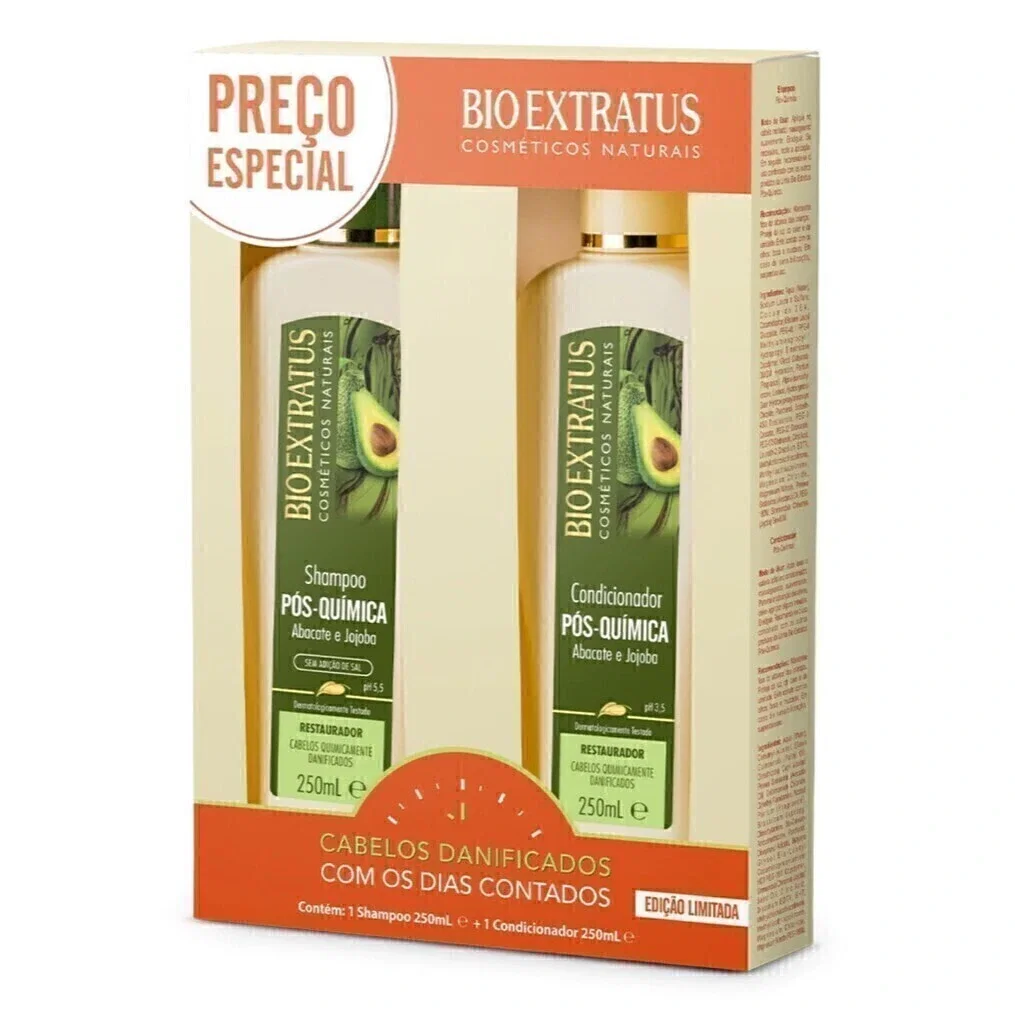 Kit Bio Extratus Pós-Química Shampoo 250ml + Condicionador 250ml