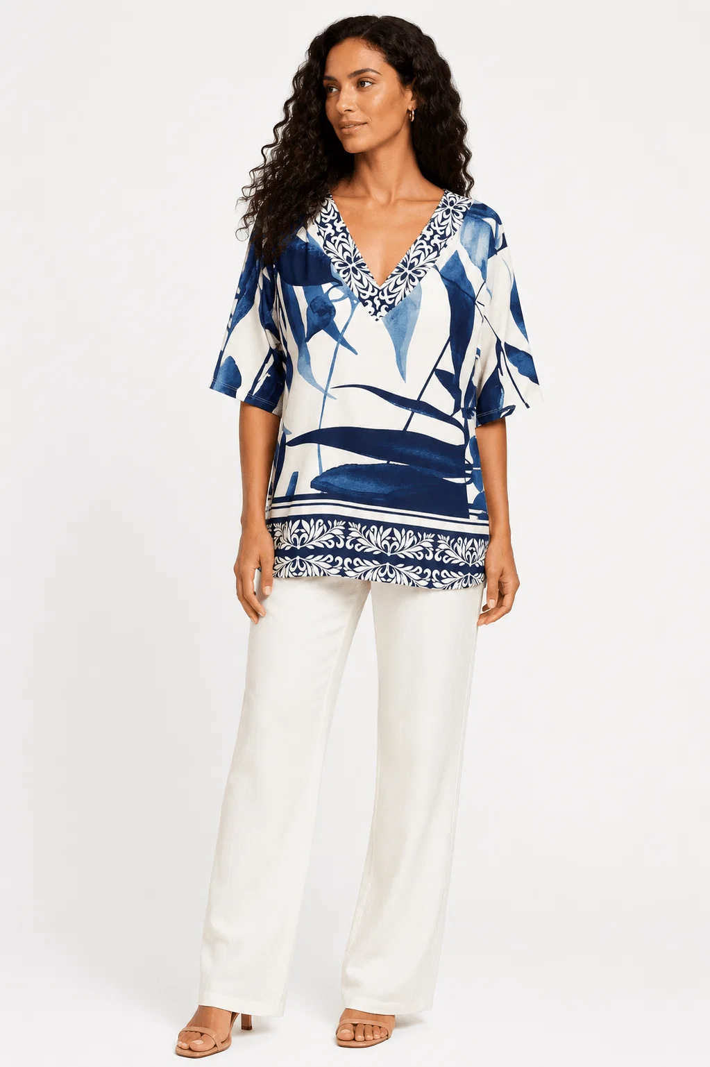 Blusa Estampada Refresh - Azul Marinho
