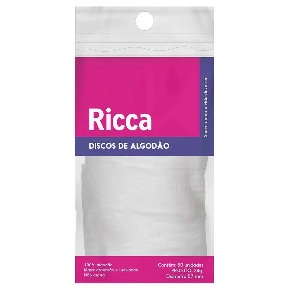 Algodão Ricca Disco 50 Unidades
