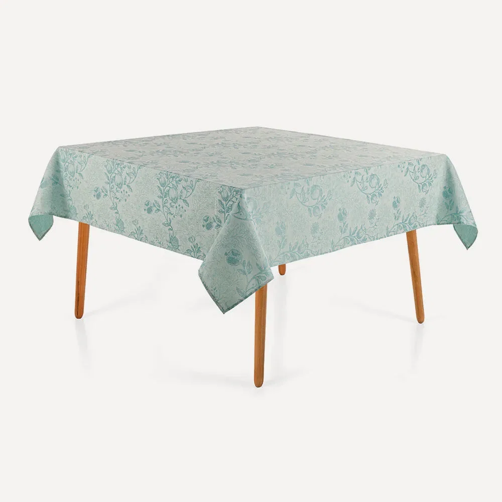 Toalha de Mesa Quadrada 8 Lugares Roman Turquesa — imagem 1