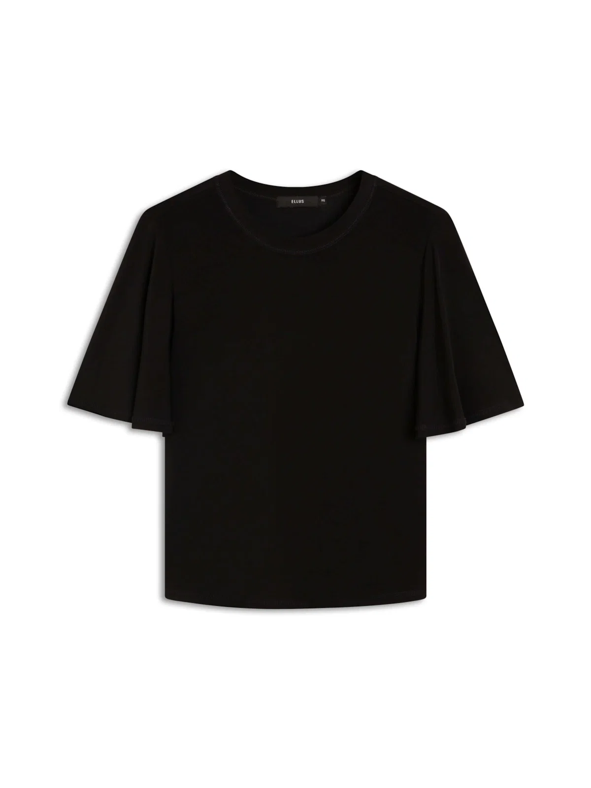 Blusa Jersey Gloss Ruffle Preto