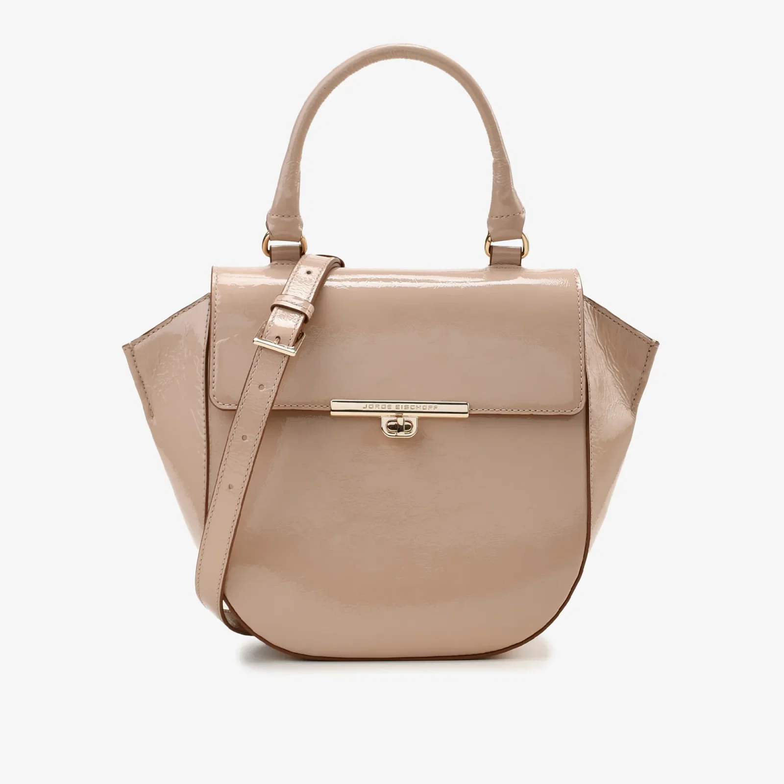 Bolsa Satchel Nude Areia Couro