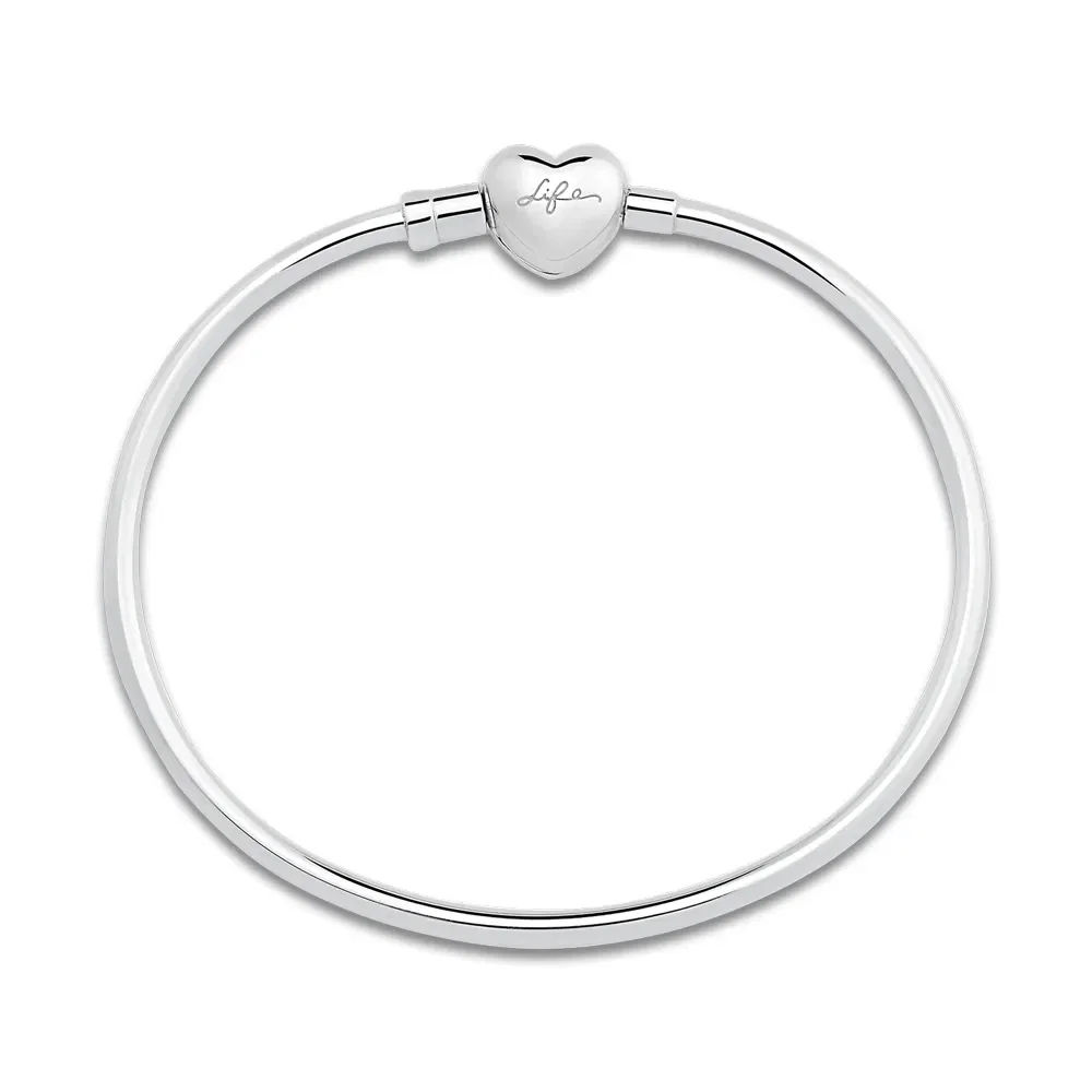 Pulseira Life Coração em Prata 925 — imagem 1
