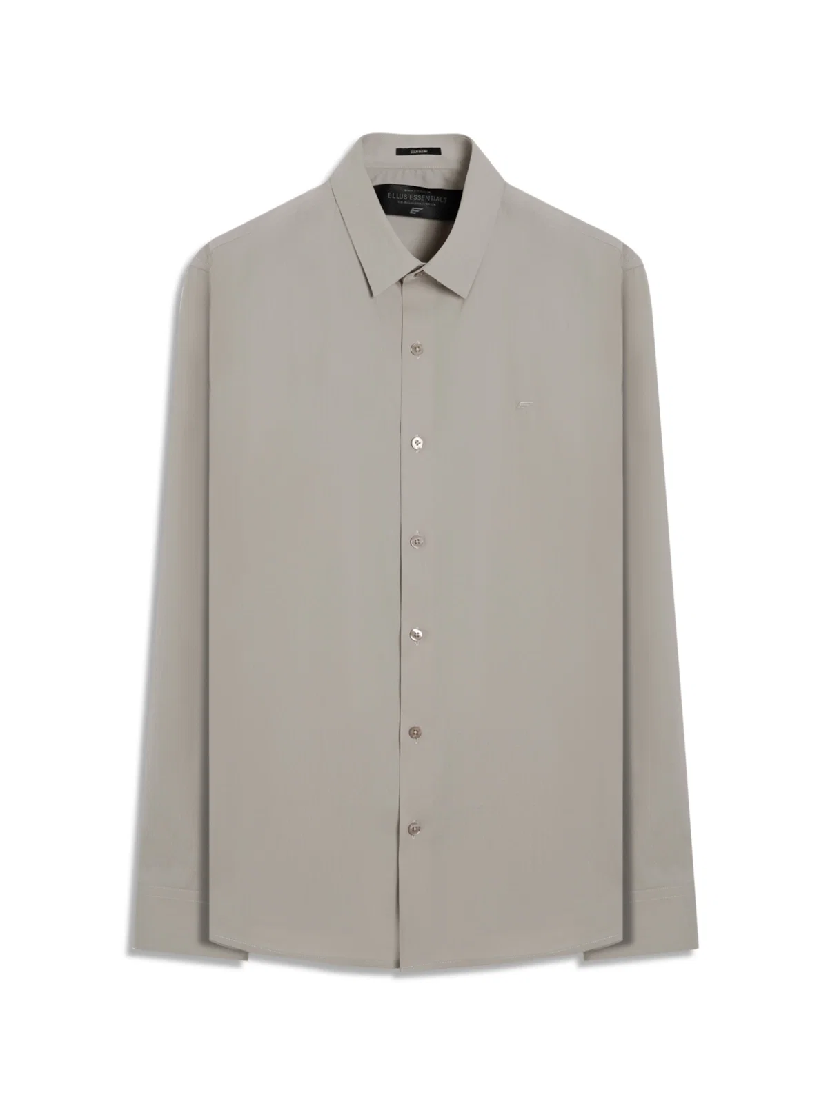 Camisa Wrinkled Cotton Slim Cinza