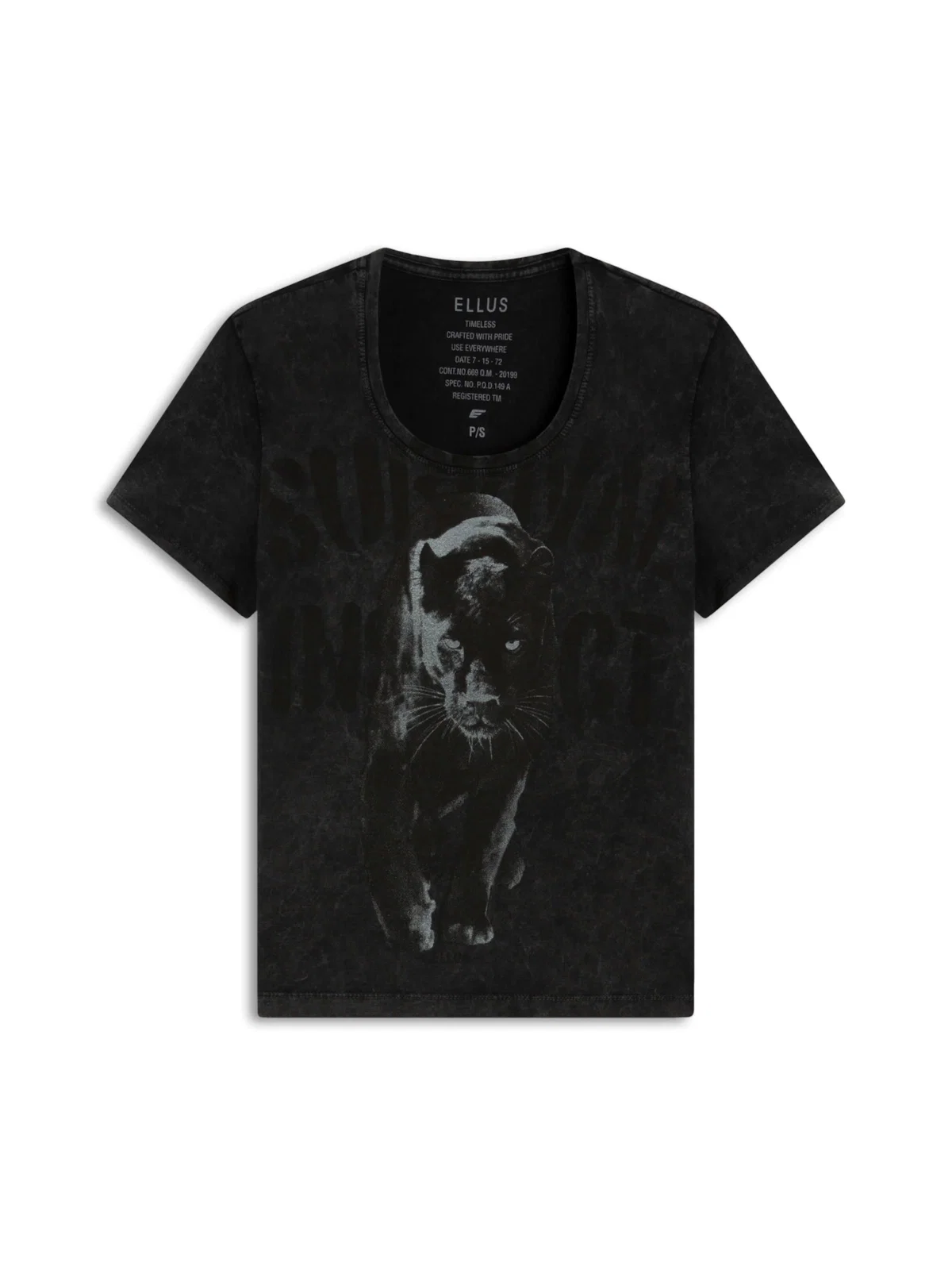 Blusa Ellus Marble Panther Barcelona Preto — imagem 1