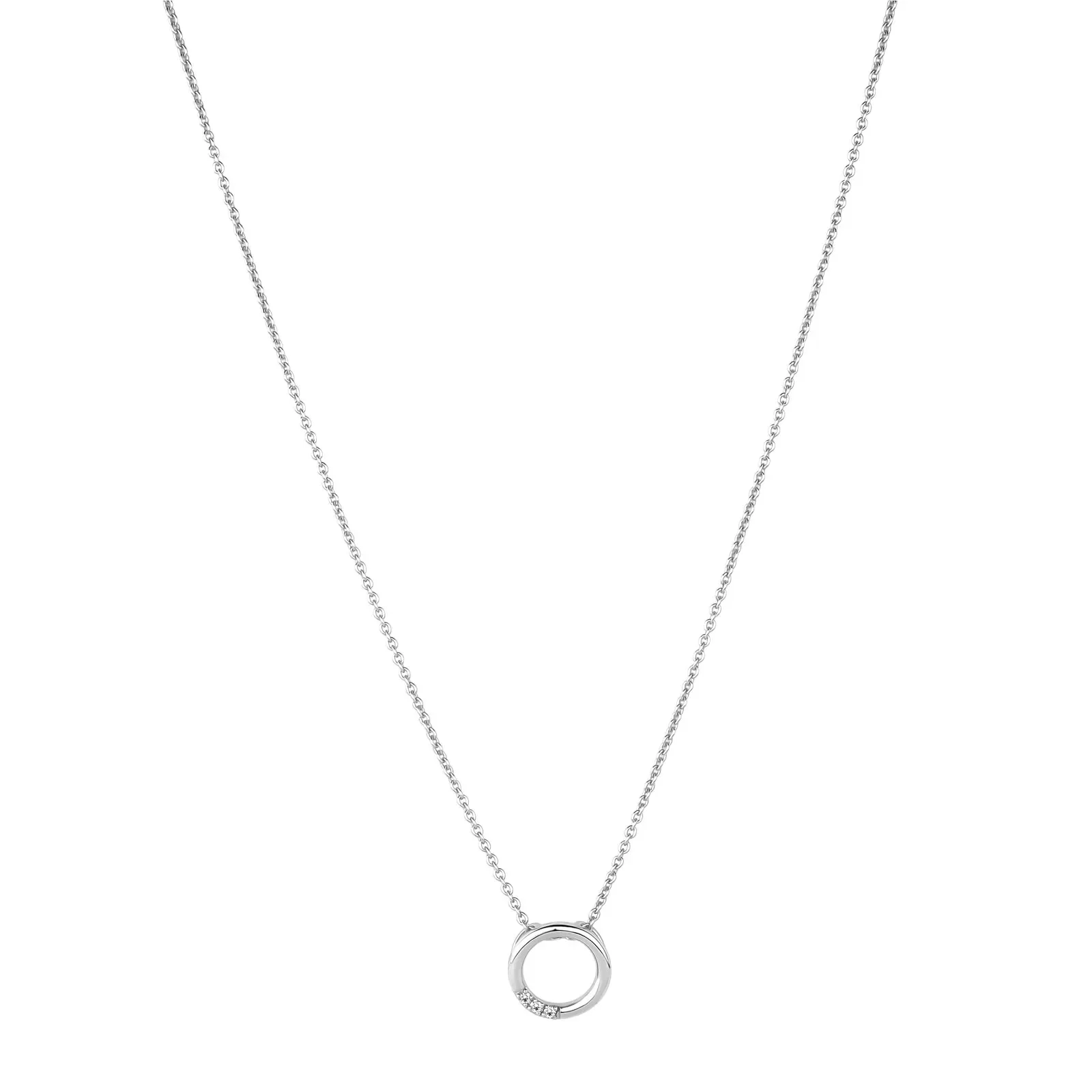 Colar Life Shine em Prata 925 com Pedras Incolores, 45cm — imagem 1