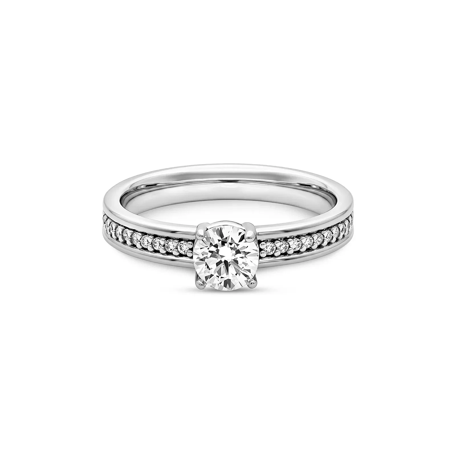 Anel Life Solitário em Prata 925 com Zircônia Incolor