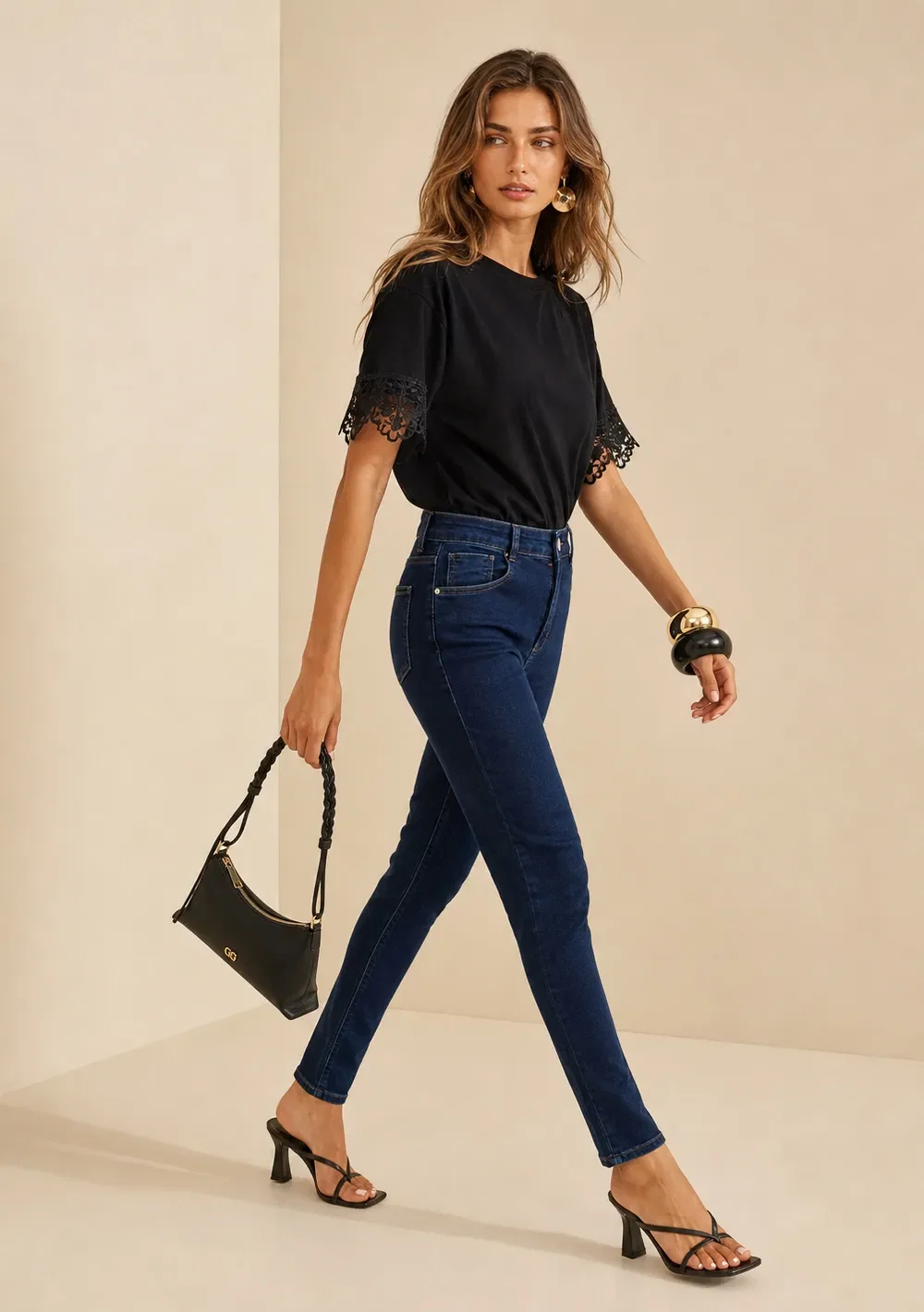 Calça Slim Profundo Azul