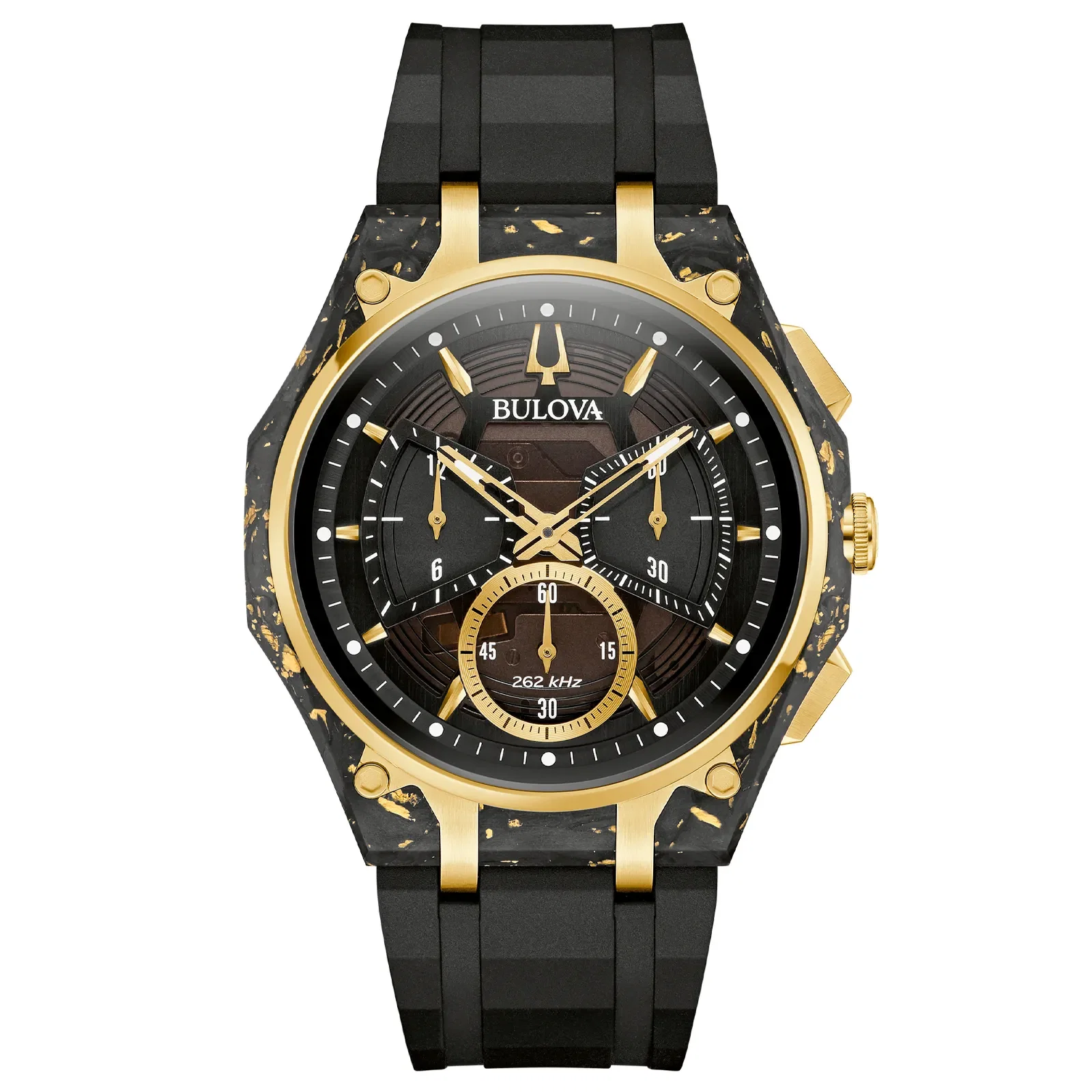 Relógio Bulova Curv Masculino em Silicone Preto 98A328