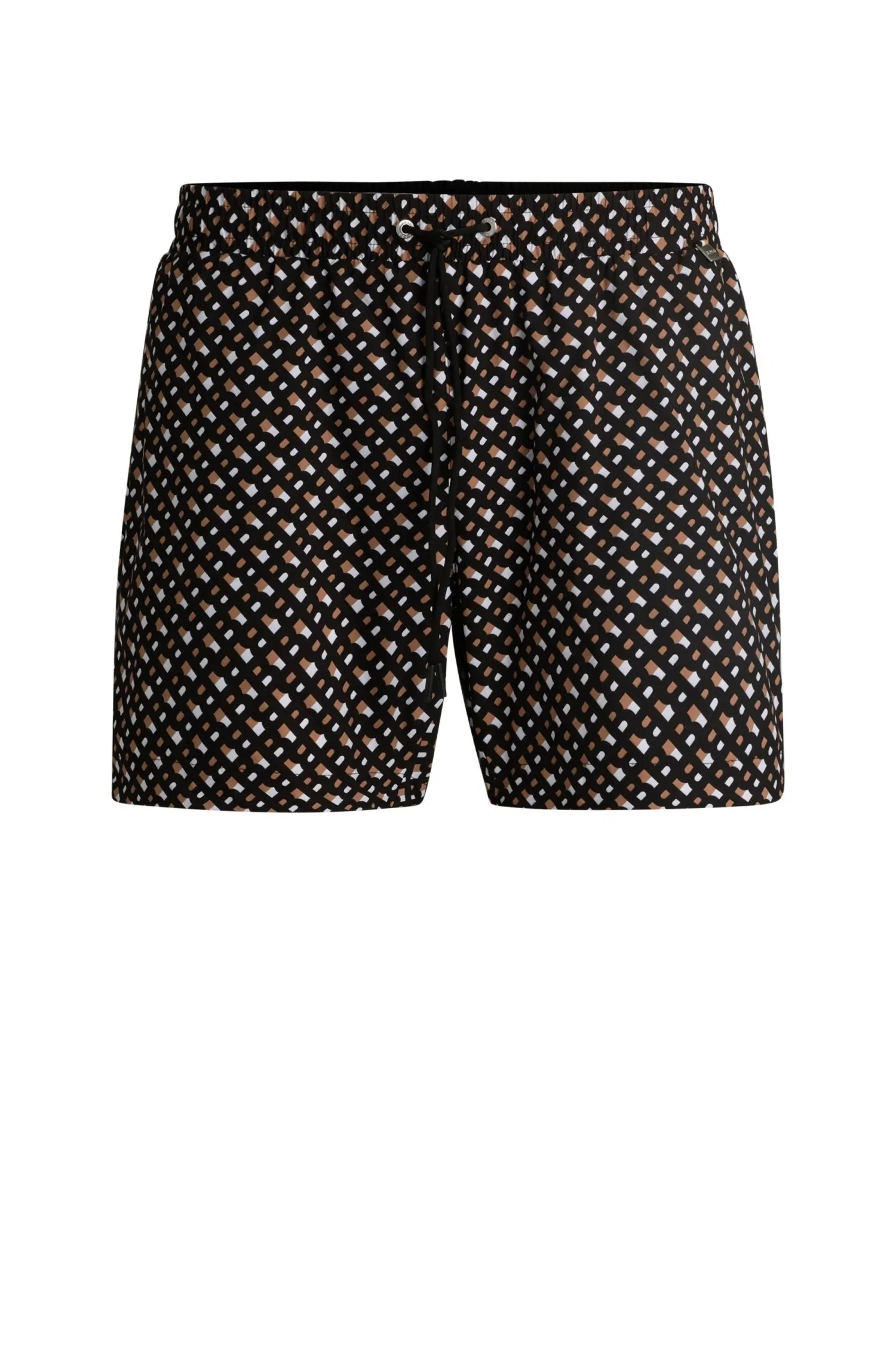 Shorts De Banho De Secagem Rápida Forrados Com Estampa De Monograma