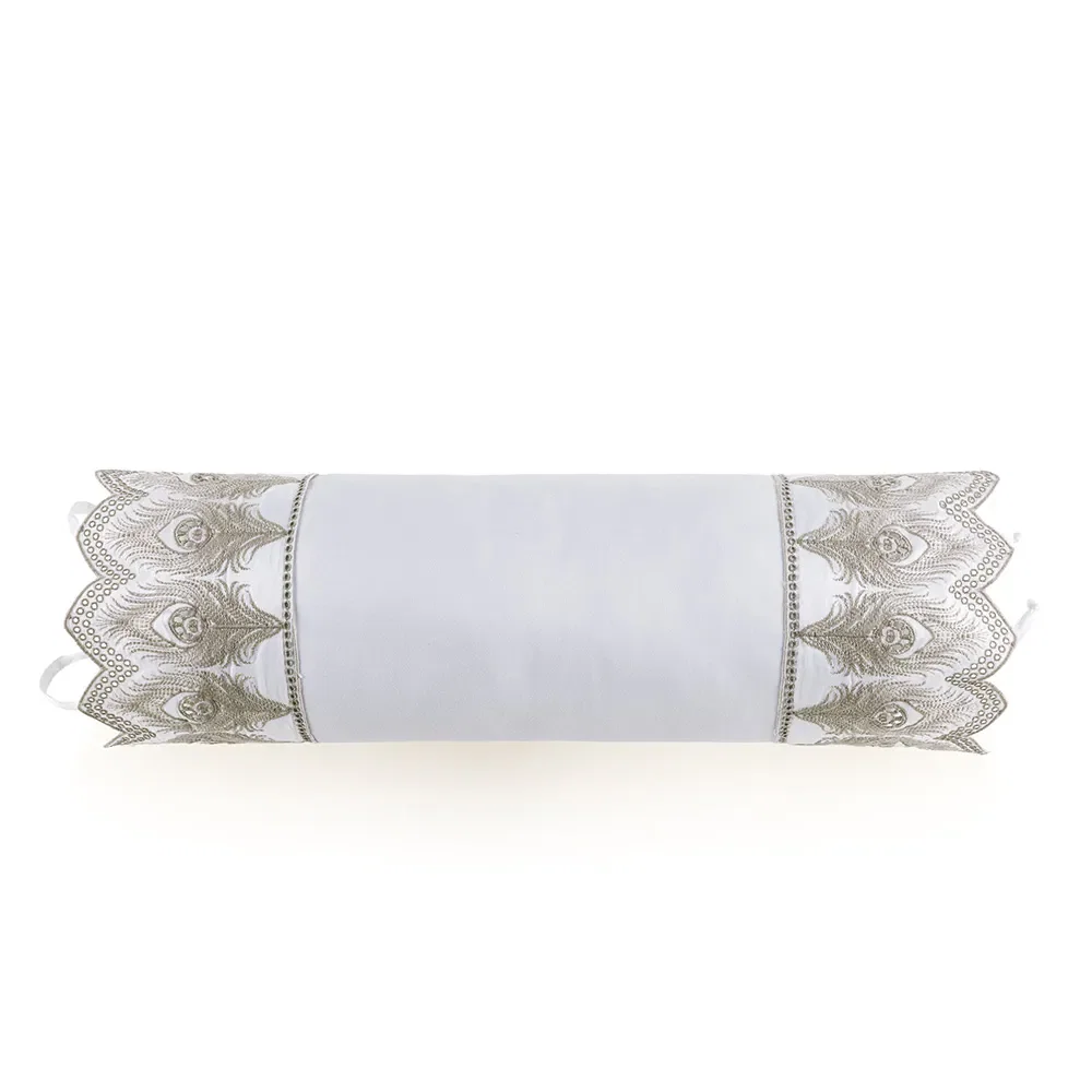 Almofada Rolinho 600 Fios Algodão Egípcio Piume 16cm x 40cm