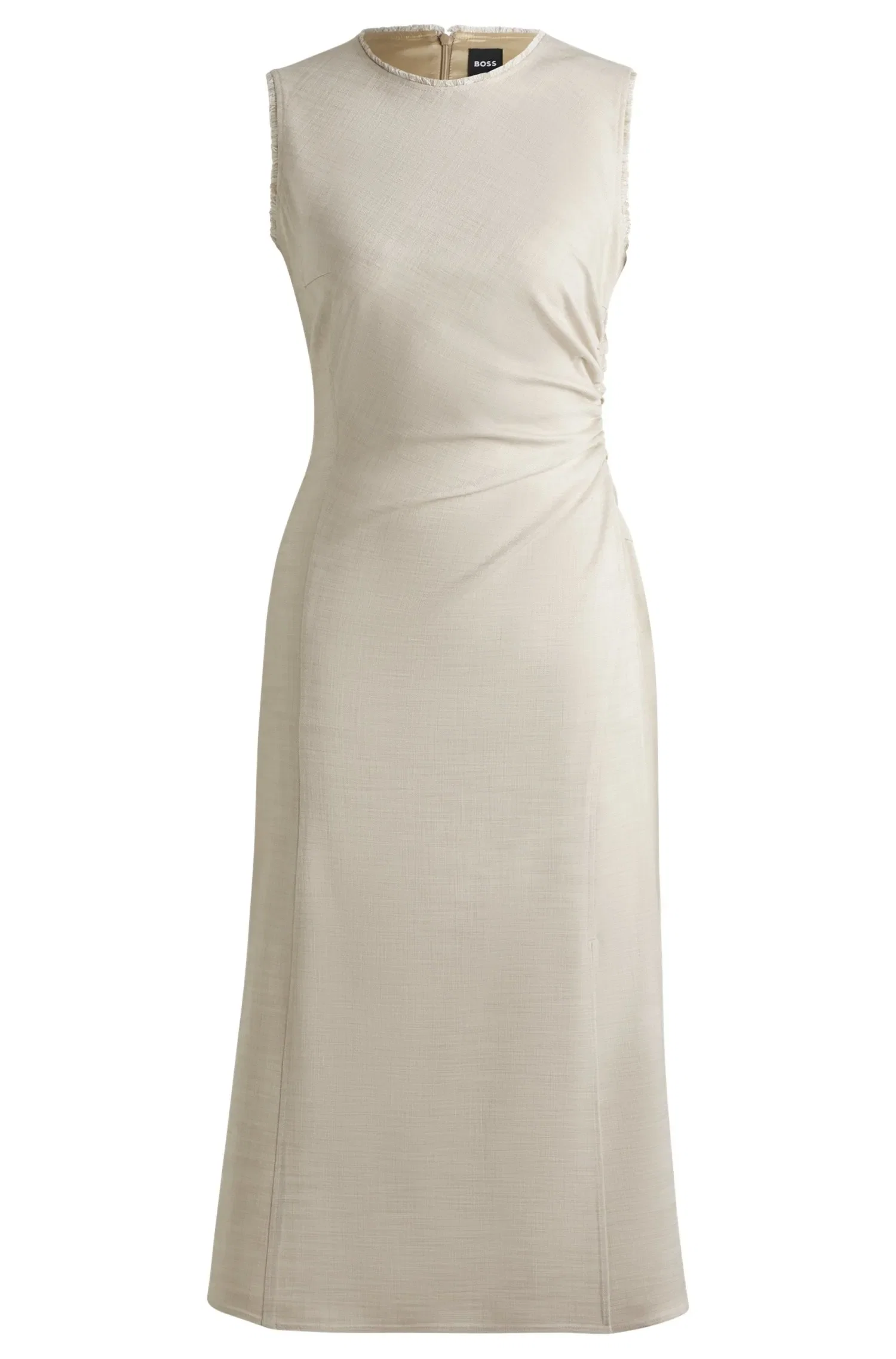 Vestido Com Detalhes Desfiados E Franzidos — imagem 1