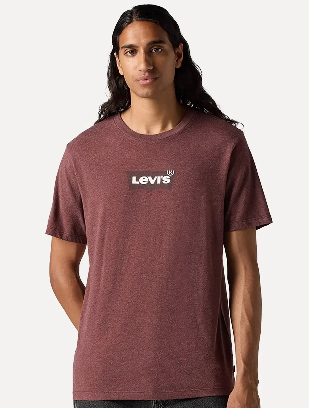 Camiseta Levis Masculina Logo Pequeno Batwing Classic Vermelha Escura — imagem 1