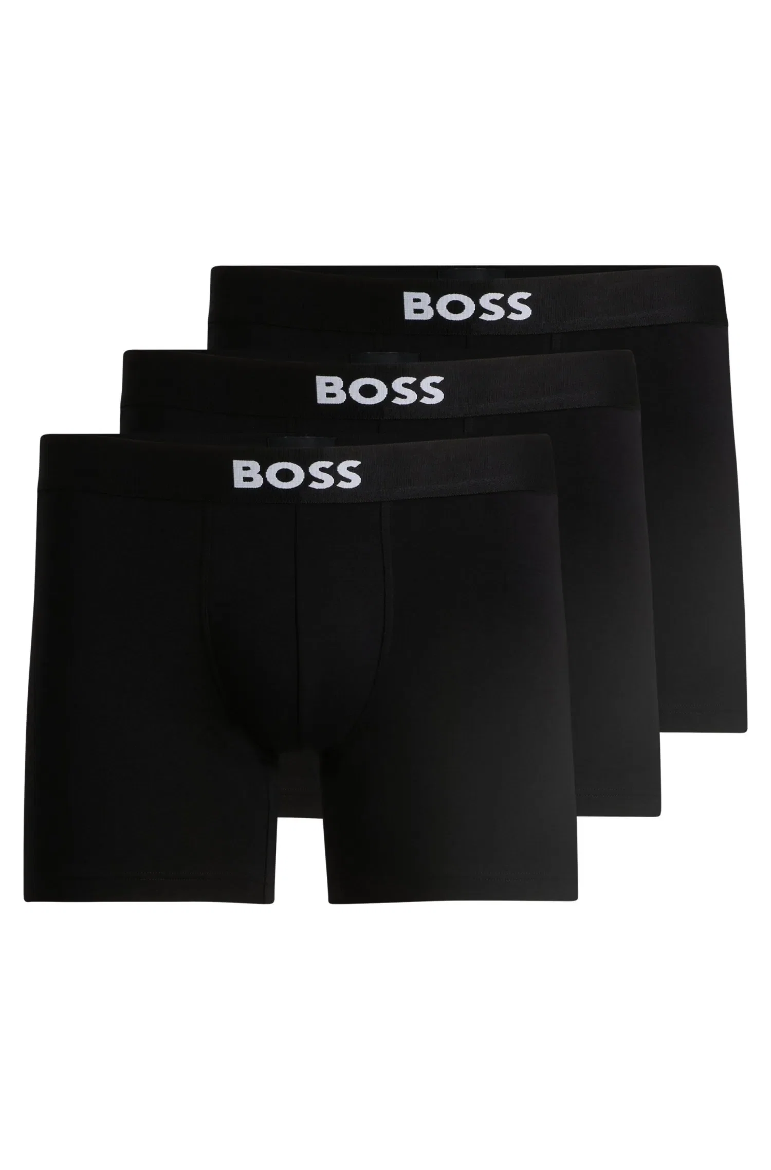 Pack De Três Slips Cuecas De Algodão Elástico Com Logo — imagem 1