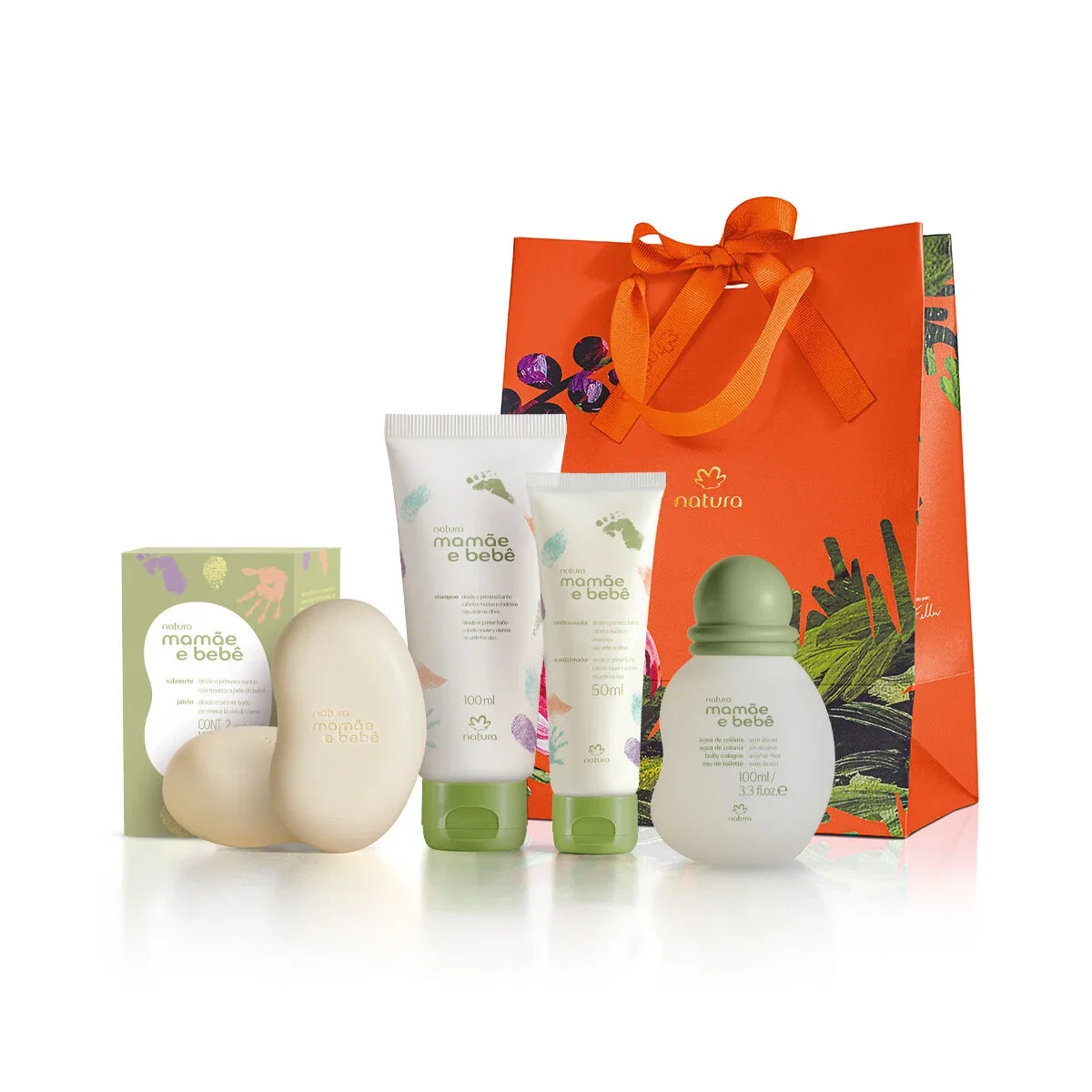 Presente Natura Mamãe e Bebê Clássico com 4 produtos