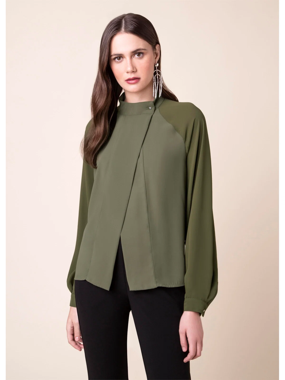 Casaco Raglan Verde Militar