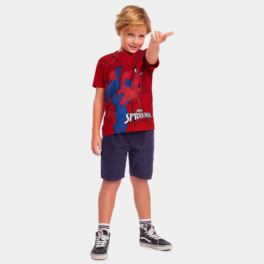 Camiseta manga curta infantil Spider-Man — imagem 1