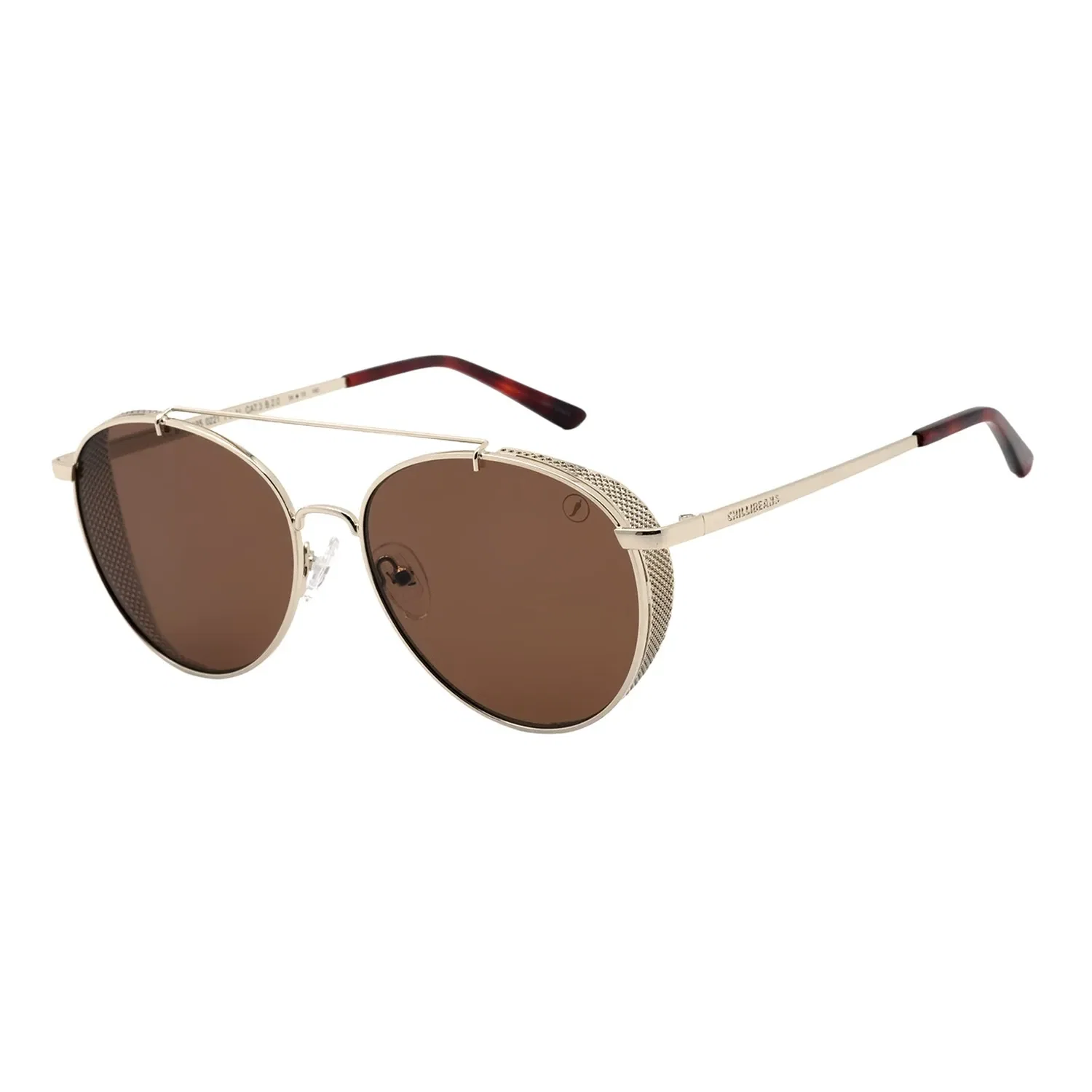 Óculos de Sol Masculino Chilli Beans Redondo Marrom — imagem 1