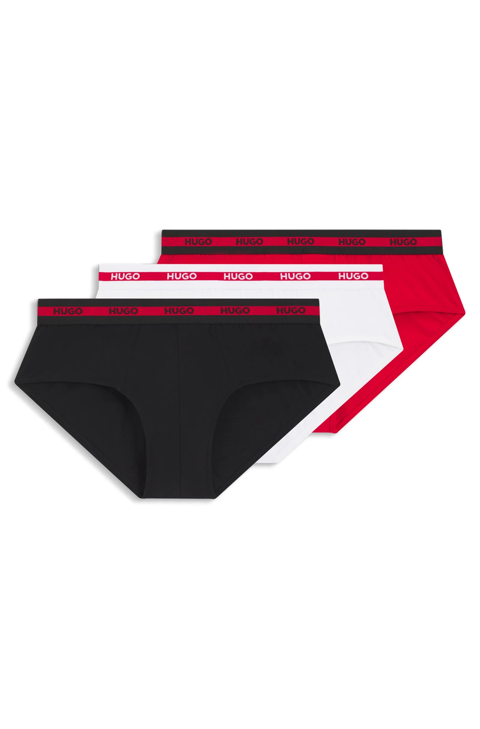 Pack De Três Cuecas De Algodão Com Logos Na Cintura