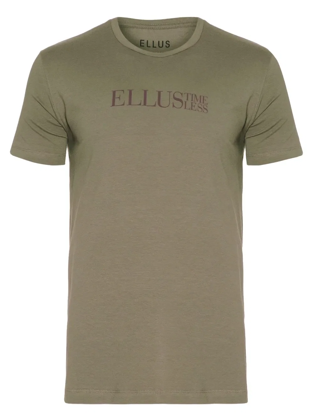 Camiseta Ellus Masculina Slim Timeless Classic Verde Militar